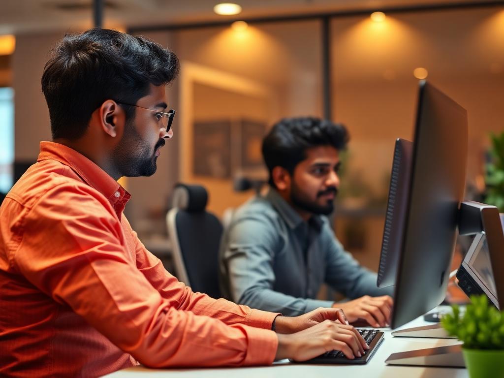 Engineers pair programming